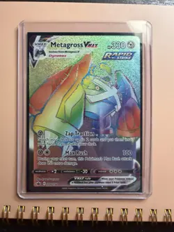 Pokemon Metagross VMAX Secret Rare Full Art Holo Card 208/198 Chilling Reign - Image 3