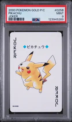2000 POKEMON GOLD VERSION PLAYING CARDS JOKER #025B PIKACHU PSA 9 - Image 1