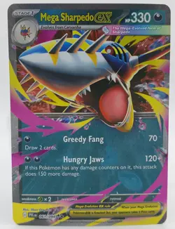 Pokemon Card Mega Sharpedo ex 061/094 Me02: Phantasmal Flames - Image 1