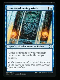 * * 1x Honden of Seeing Winds x1 * * Eternal Masters MTG Very Light Play to NM - Image 1