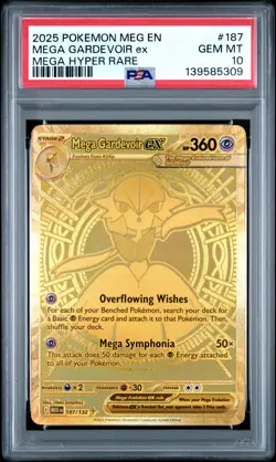 2025 POKEMON MEG EN-MEGA EVOLUTION MEGA HYPER RARE #187 MEGA GARDEVOIR EX PSA 10 - Image 1