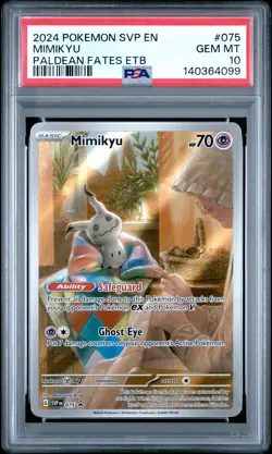 2024 POKEMON SVP PALDEAN FATES ETB PROMO #075 MIMIKYU PSA 10 - Image 1
