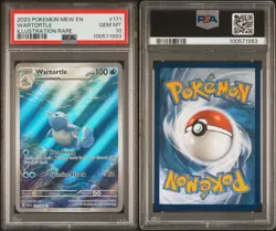 2023 POKEMON MEW EN-151 ILLUSTRATION RARE #171 WARTORTLE PSA 10 - Image 3