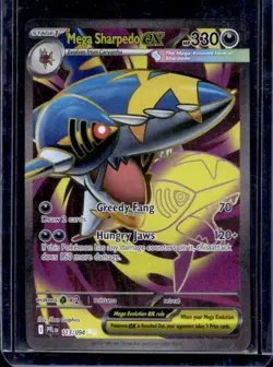 2025 Pokemon Phantasmal Flames Mega Sharpedo ex Ultra Rare #113/094 - Image 1