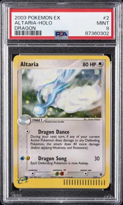 2003 POKEMON EX DRAGON #2 ALTARIA-HOLO PSA 9 - Image 1