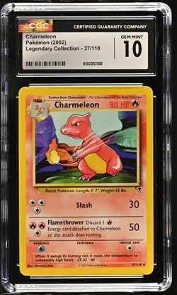 Pokemon Charmeleon 2002 Legendary Collection 37/110 CGC 10 - Image 1