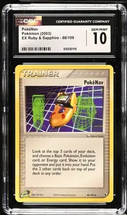 Pokemon PokeNav 2003 EX Ruby & Sapphire 88/109 CGC 10 - Image 1