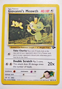 Pokemon Gym Challenge Giovanni's Meowth 43/132 Regular - Image 1
