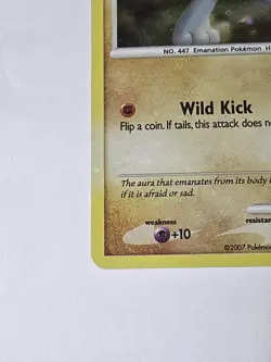 Pokemon TCG Riolu 8/17 POP Series Holo WOTC LP - Image 3