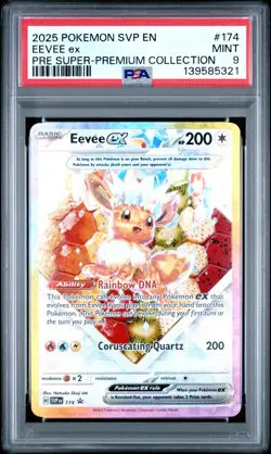 2025 POKEMON SVP EN-SV BLACK STAR PROMO #174 EEVEE EX PSA 9 - Image 1