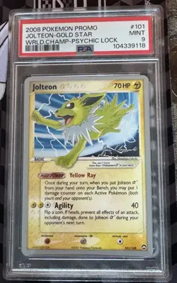 2008 Pokemon Promo Jolteon - Gold Star Wrld.Champ - Psychic Lock #101 - Image 1