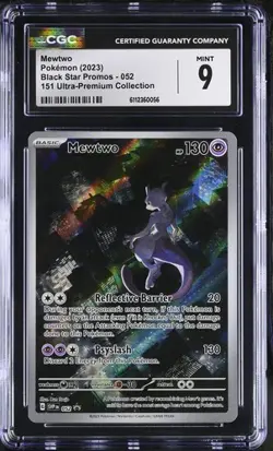 MEWTWO 052 Black Star Promo Pokemon Premium Collection CGC 9 Mint *mv - Image 1