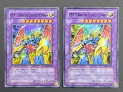 Yugioh VWXYZ Dragon Catapult Cannon x 2 Lot. EEN-EN031 Super Rares 1st Editions - Image 1
