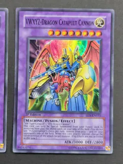 Yugioh VWXYZ Dragon Catapult Cannon x 2 Lot. EEN-EN031 Super Rares 1st Editions - Image 4
