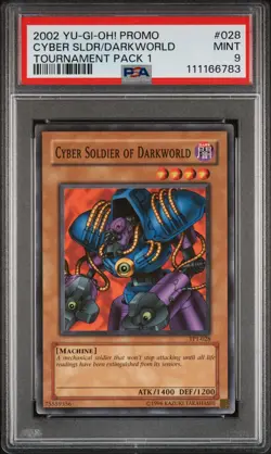 Cyber Soldier Of Darkworld TP1-028 Promo Common Yugioh PSA 9 *783 - Image 1