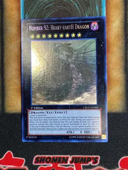 Yugioh Number 92: Heart-EartH Dragon CBLZ-EN045 Ghost Rare 1st Edition VLP - Image 1