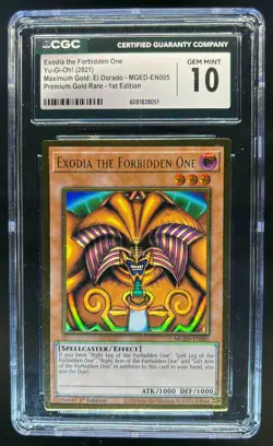 2021 Yu-Gi-Oh Maximum Gold El Dorado Exodia the Forbidden One #MGED-EN005 CGC 10 - Image 1
