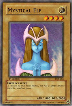Mystical Elf LOB-062 - Super Rare - Near Mint Unlimited YuGiOh! TCG - Image 1