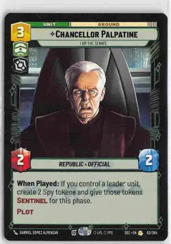 Secrets of Power Rare Normal 82/264 Chancellor Palpatine - I Am the Senate - Image 1