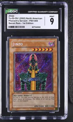 Jinzo PSV-000 1st Edition Secret Rare Yu-gi-oh! CGC 9 Mint *002 - Image 1
