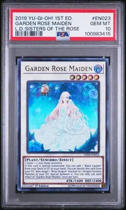 Garden Rose Maiden 2019 Yu-Gi-Oh! 1st edition LED4-EN023 PSA 10 - Image 1