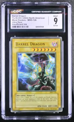 Barrel Dragon MRD-126 Ultra Rare Unlimited Yu-gi-oh! CGC 9 Mint *029 - Image 1