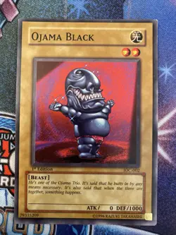 (Aa) Yugioh TCG Ojama Black 1st Edition IOC 002 LP - Image 1