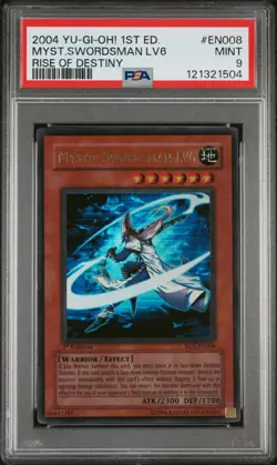 Mystic Swordsman Lv6 RDS-EN008 1st Edition Ultra Rare Yugioh PSA 9 *504 - Image 1