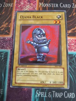 Yu-Gi-Oh! TCG Ojama Black Invasion of Chaos IOC-002 Common 1st Edition Near Mint - Image 1