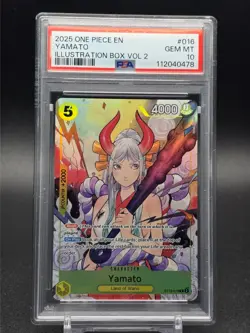 2025 ONE PIECE PROMOS ILLUSTRATION BOX VOL.2 #016 YAMATO PSA 10 - Image 1