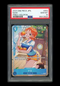 One Piece PSA 10 Nami Promo Holo Foil 2024 P-053 PRB01 Japanese - Image 1