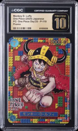 2025 ONE PIECE JPN PC: ONE PIECE DAY'25 PROMO MONKEY D. LUFFY CGC 10 PRISTINE - Image 1