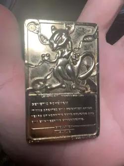 Vintage 1999 Burger King Pokemon 23k Gold Plated Mewtwo Collectible Card JRV - Image 3