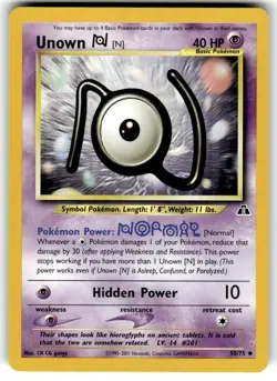 Pokemon Neo Discovery 50/75 Unown (Normal) Card NM - Image 1