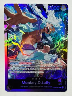 Monkey D. Luffy OP09-061 One Piece Card Game ST26 PURPLE/BLACK Leader NM - Image 1