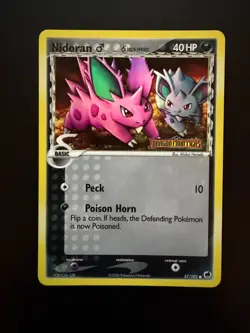 Nidoran 57/101 EX Dragon Frontiers Stamped Reverse Holo Pokemon Card NM - Image 1