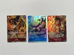 One Piece CCG 3 Card Lot | Ace, Sabo, Marco - Image 1