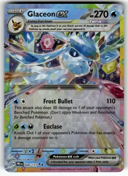 Glaceon ex - 026/131 SV: Prismatic Evolutions NM Pokemon Card TCG - Image 1