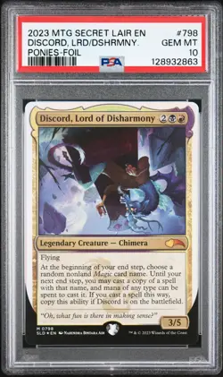 2023 MTG SECRET LAIR DROP #798 DISCORD, LORD OF DISHARMONY PSA 10 - Image 1