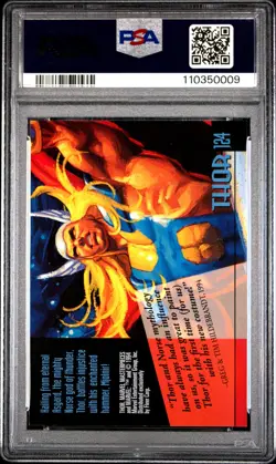 1994 MARVEL MASTERPIECES #124 THOR PSA 8 - Image 2