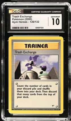 Pokemon Trash Exchange 2000 Gym Heroes 126/132 CGC 10 - Image 1