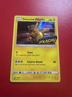 Detective Pikachu SM170 STAMPED Holo Black Star Promo Pokemon NM - Image 1