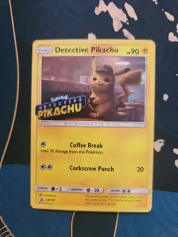 STAMPED Detective Pikachu Movie Promo SM190 Pokemon Holo Foil Holographic - NM - Image 1