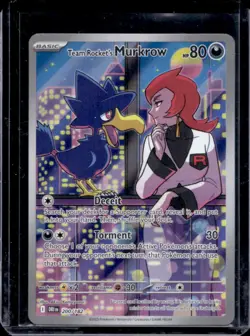 2025 Pokemon Destined Rivals Team Rocket's Murkrow #200/182 - Image 1