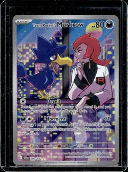 2025 Pokemon Destined Rivals Team Rocket's Murkrow #200/182 - Image 1