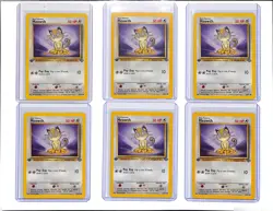 (6) Lot 1999 Pokemon Jungle Meowth 1st Edition #56/64 - Image 1