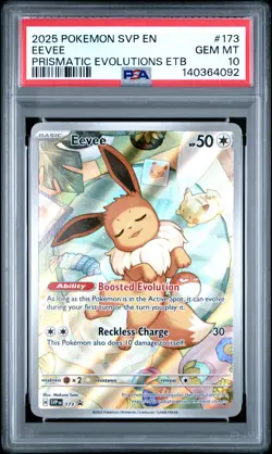 2025 POKEMON SVP EN-SV BLACK STAR PROMO #173 EEVEE PSA 10 - Image 1