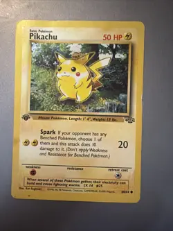 1999 Pokemon Jungle 1st Edition Pikachu #60/64 - Image 1