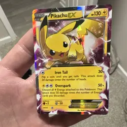 POKEMON TCG XY PIKACHU EX #XY84 BLACK STAR PROMO HOLO BASIC 2015 130HP - Image 1