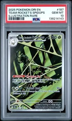 TEAM ROCKET'S SPIDOPS #187 PSA 10 2025 POKEMON DRI EN-DESTINED RIVALS - Image 1